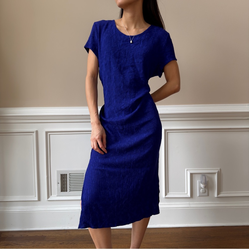 Vintage Midi Blue Dress